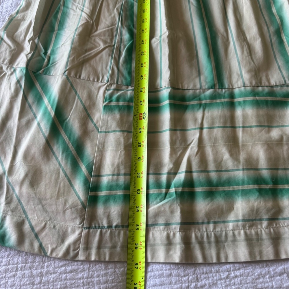 Du Paradis Striped Smocked Maxi Dress  Euro Summer Cottagecore Milkmaid Boho L - Picture 12 of 14